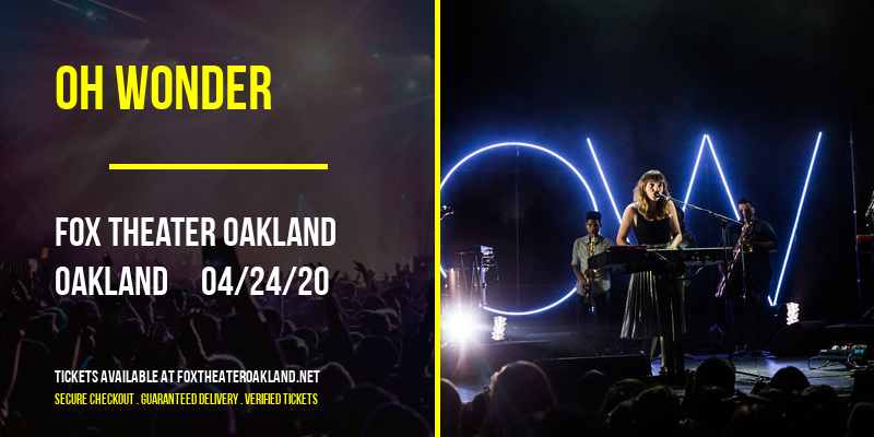 Oh Wonder at Fox Theater Oakland tickets Oh Wonder at Fox Theater Oakland