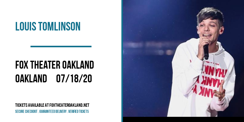 Louis Tomlinson at Fox Theater Oakland tickets Louis Tomlinson at Fox Theater Oakland
