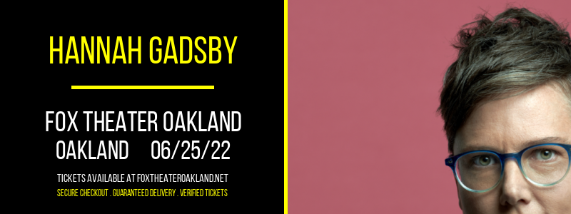 Hannah Gadsby at Fox Theater Oakland