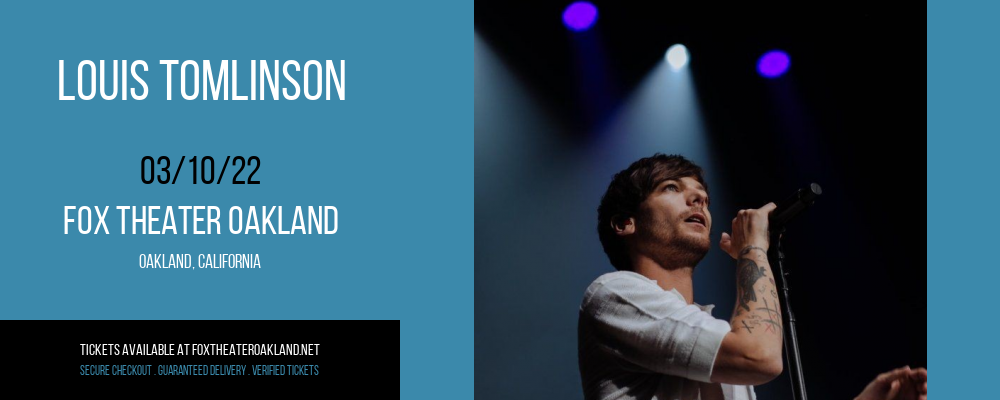 Louis Tomlinson at Fox Theater Oakland tickets Louis Tomlinson at Fox Theater Oakland