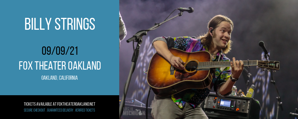 Billy Strings at Fox Theater Oakland tickets Billy Strings at Fox Theater Oakland