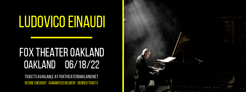 Ludovico Einaudi at Fox Theater Oakland tickets Ludovico Einaudi at Fox Theater Oakland
