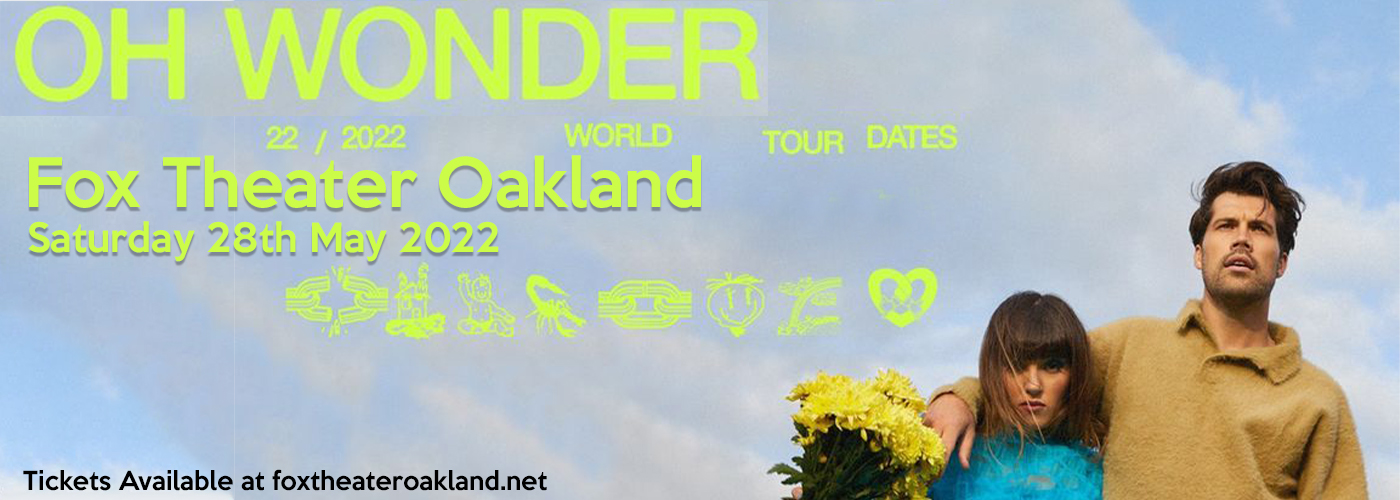 Oh Wonder at Fox Theater Oakland tickets Oh Wonder at Fox Theater Oakland