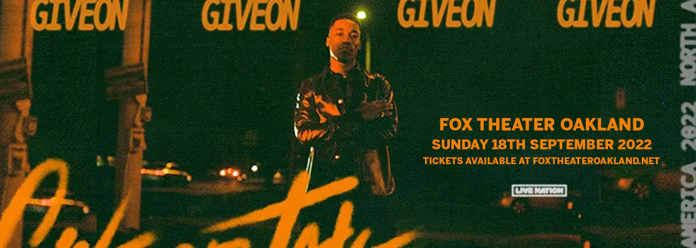 Giveon at Fox Theater Oakland tickets Giveon at Fox Theater Oakland