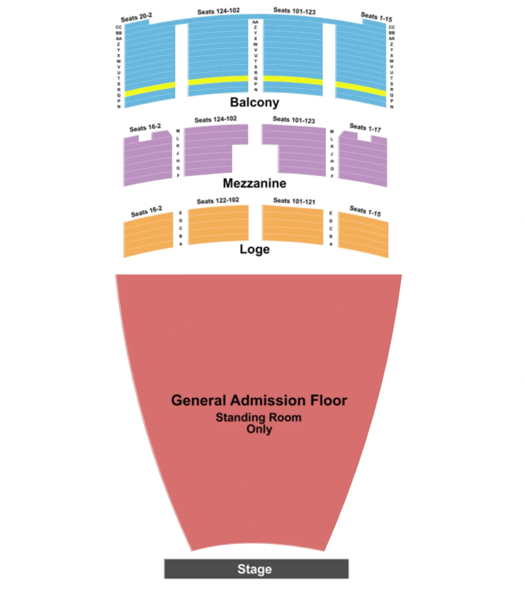 fox theater seating chart