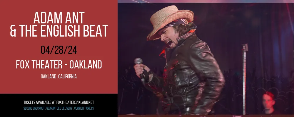 Adam Ant & The English Beat at Fox Theater